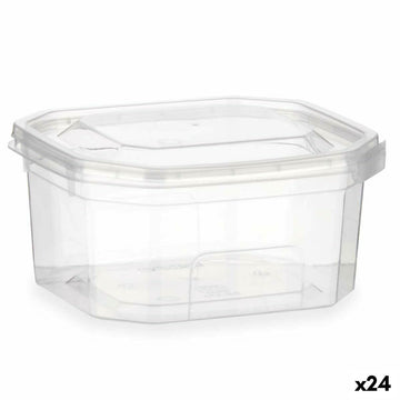 Rectangular Lunchbox with Lid Transparent polypropylene 370 ml 10,7 x 5,5 x 11,7 cm (24 Units)