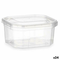 Boîte à repas rectangulaire avec couvercle Transparent polypropylène 370 ml 10,7 x 5,5 x 11,7 cm (24 Unités)