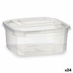 Boîte à repas rectangulaire avec couvercle Transparent polypropylène 500 ml 12,3 x 6 x 13 cm (24 Unités)