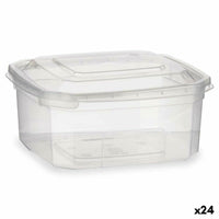 Rechteckige Lunchbox mit Deckel Durchsichtig Polypropylen 500 ml 12,3 x 6 x 13 cm (24 Stück)