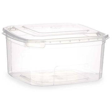 Rechteckige Lunchbox mit Deckel Durchsichtig Polypropylen 1 L 14,1 x 8 x 15,5 cm (12 Stück)