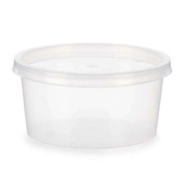 Panier-repas rond avec couvercle Transparent polypropylène 500 ml 12,5 x 6,2 x 12,5 cm (24 Unités)