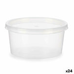 Runde Lunchbox mit Deckel Durchsichtig Polypropylen 500 ml 12,5 x 6,2 x 12,5 cm (24 Stück)