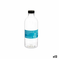 Flasche Schwarz Durchsichtig Kunststoff 1 L 8,3 x 23 x 8,3 cm (12 Stück)