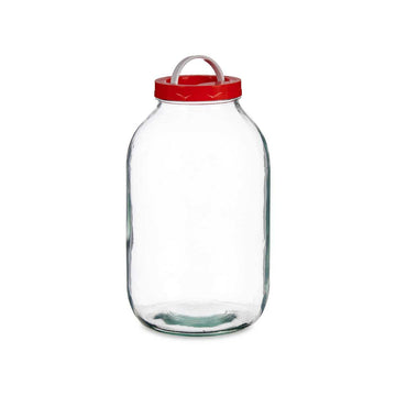 Jar Lid with handle Red polypropylene 5 L 16,5 x 29 x 16,5 cm (4 Units)