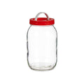 Jar Lid with handle Red polypropylene 2 L 12 x 21 x 12 cm (6 Units)
