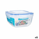 Lunchbox hermetisch karriert Durchsichtig Polypropylen 1,5 L 17 x 10 x 17 cm (12 Stück)