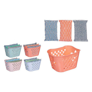Set of scourers Basket Plastic (30 Units)