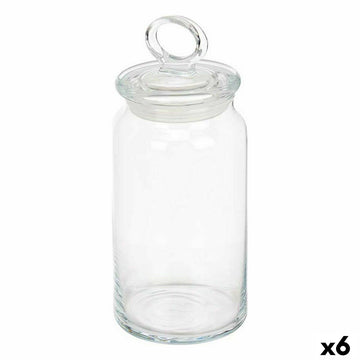 Bocal Kitchen 9,8 x 23,4 x 9,8 cm Transparent Silicone verre 1,1 L (6 Unités)