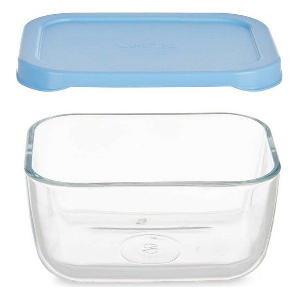 Boîte à lunch Snow 420 ml Bleu Transparent verre Polyéthylène (12 Unités)