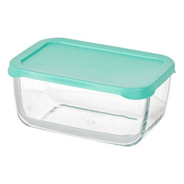 Lunchbox Snow 790 ml grün Durchsichtig Glas Polyäthylen (12 Stück)