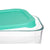 Lunch box SNOW BOX Green Transparent Glass Polyethylene 420 ml (12 Units)