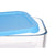 Lunch box SNOW BOX Blue Transparent Glass Polyethylene 790 ml (12 Units)