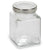 Jar Transparent Silver Metal Glass 100 ml 5,6 x 7,6 x 5,6 cm (6 Units)