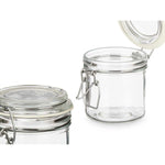 Jar Transparent Metal Glass Silicone 250 ml 11,5 x 10 x 8,5 cm (6 Units)
