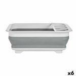 Faltbare Abtropfvorrichtung für die Küche Weiß Grau Polypropylen TPR 37,9 x 29,3 x 12 cm (6 Stück)
