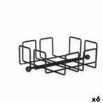 Napkin holder Black Metal 19,3 x 6,5 x 19,3 cm (6 Units)