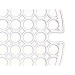 Tapis Antidérapant Transparent Plastique 29 x 0,1 x 29 cm Évier (12 Unités)