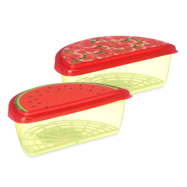 Boîte à lunch Fruits Fraise Pastèque Plastique 23 x 8 x 13 cm (24 Unités)