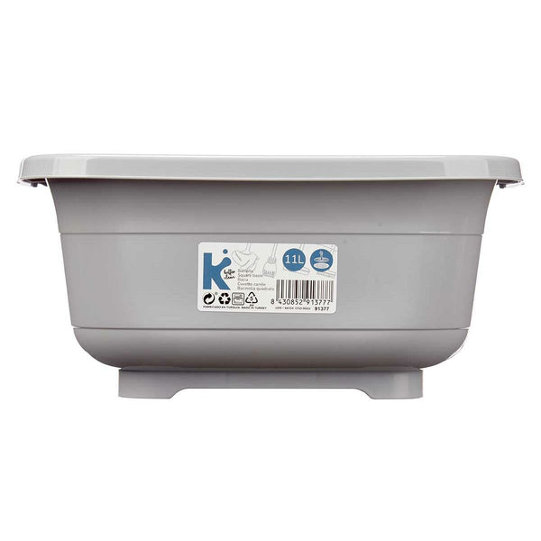 Bassine Gris Plastique 11 L (12 Unités)