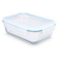 Lunch box Transparent Silicone Borosilicate Glass 1,5 L 24,5 x 7,6 x 19 cm (12 Units)