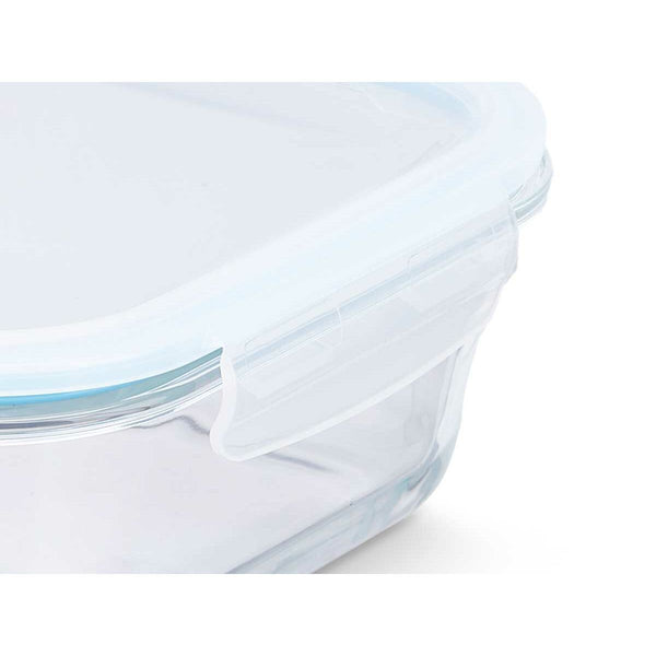 Lunchbox Durchsichtig Silikon Borosilikatglas 2,8 L 29,5 x 9 x 22,8 cm (6 Stück)