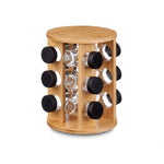 Spice Rack Black Natural 18 x 25 x 18 cm (6 Units) Rotating