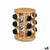 Spice Rack Black Natural 18 x 25 x 18 cm (6 Units) Rotating