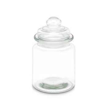 Bocal Transparent verre 250 ml 8 x 13 x 8 cm (24 Unités) Avec couvercle