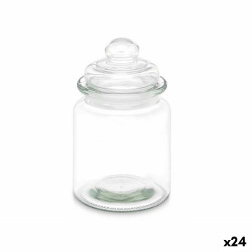 Topf Durchsichtig Glas 250 ml 8 x 13 x 8 cm (24 Stück) mit Deckel
