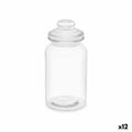 Bocal Transparent verre 1,2 L (12 Unités) Avec couvercle