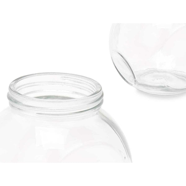 Biscuit jar Transparent Glass 460 ml (36 Units) With lid Adjustable