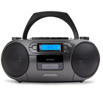 Radio CD Aiwa Noir Bluetooth 5.0 Écran LCD Bleu