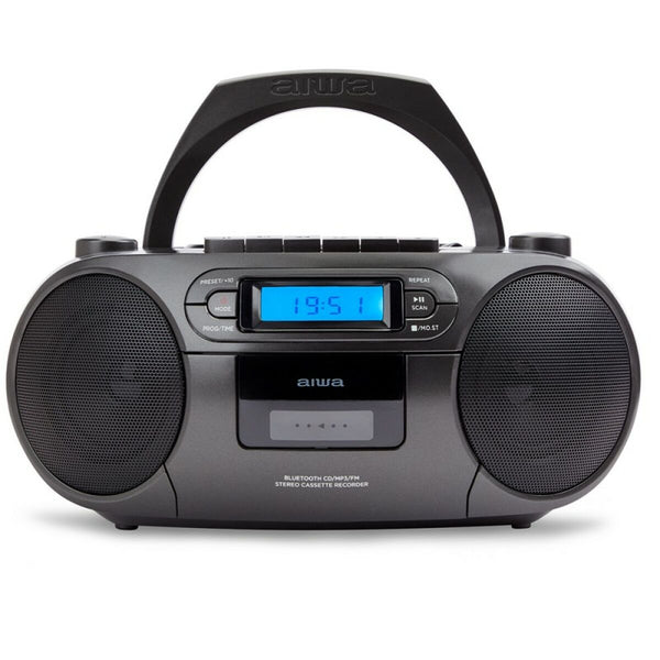 Radio CD Aiwa Črna Bluetooth 5.0 Zaslon LCD Modra