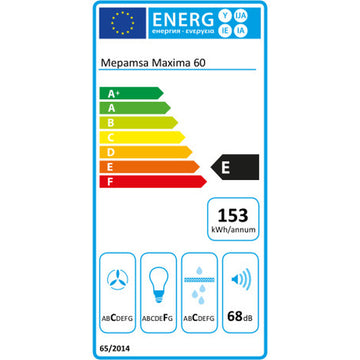 Kuhinjska napa Mepamsa MAXIMA 60V2 60 cm Jeklo