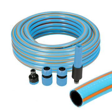 Hose with accessories kit EDM Blue 5/8" 20 mm x 15 m