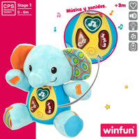 Soft toy with sounds Winfun Elephant 17 x 17,5 x 10 cm (6 Units)