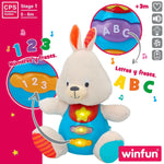 Soft toy with sounds Winfun Rabbit 17 x 17,5 x 10 cm (6 Units)