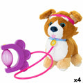 Plush Pet Eolo Sprint Puppy Dog 20 x 22,5 x 14 cm (4 Units)