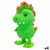 Plüschtier Eolo Jiggly Pets Dinosaurier 10 x 20,5 x 15 cm (4 Stück)