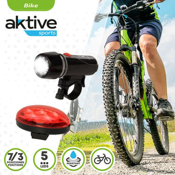 Set of Bicycle Lights Aktive 2 Pieces 12 Units