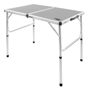 Folding Table Aktive Camping Grey 90 x 70 x 60 cm (2 Units)