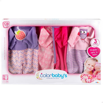 Vêtements de poupée Colorbaby 3 Pièces 6 Unités