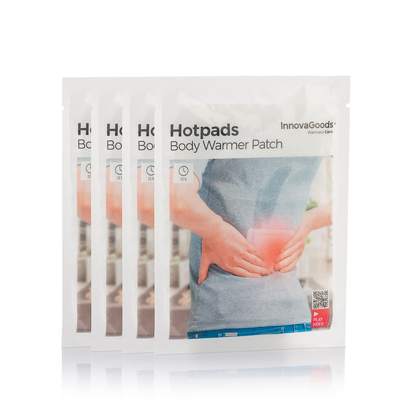 Adhesive Body Heat Patches Hotpads InnovaGoods (Pack of 4)