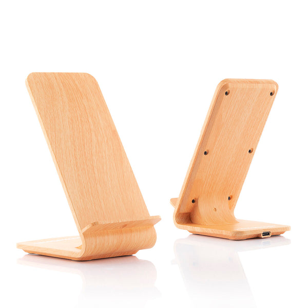 Wood Effect Wireless Charger with Stand Qistan InnovaGoods