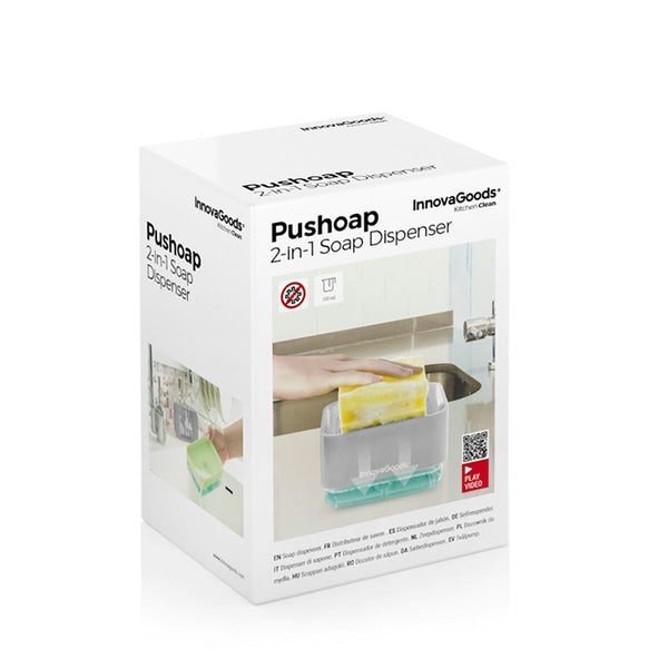 Distributeur de Liquide Vaisselle2 en 1 Pushoap InnovaGoods