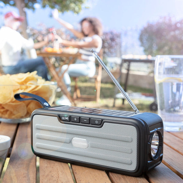 Wireless Speaker with Solar Charging and LED Torch Sunker InnovaGoods