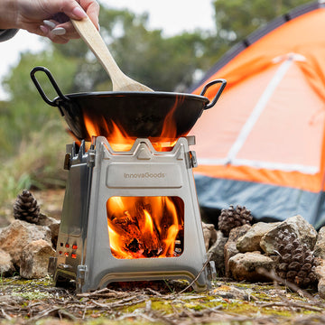 Réchaud de camping pliable en acier Flamet InnovaGoods