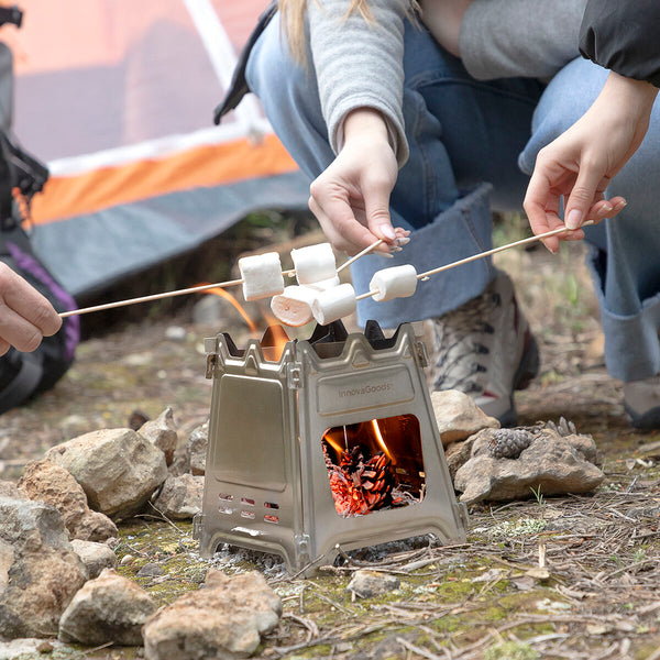 Réchaud de camping pliable en acier Flamet InnovaGoods