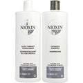 Nioxin By Nioxin System 2 Scalp Therapy Conditioner And Cleanser Shampoo For Natural Hair With Progressed Thinning Liter Duo For Anyone